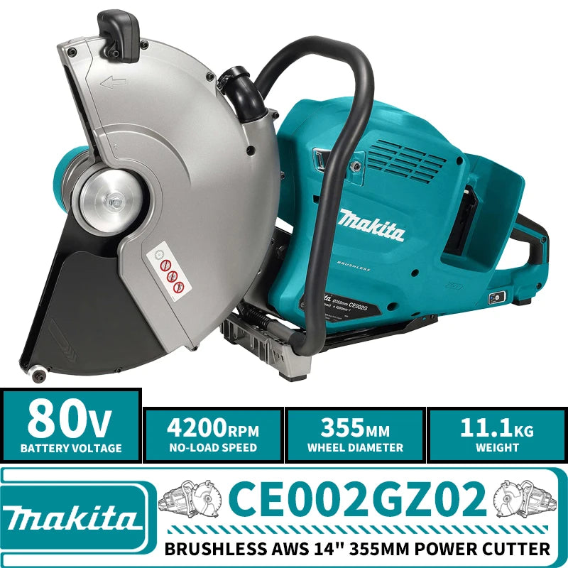 Makita CE002GZ02 Brushless Cordless AWS 14" 355mm Power Cutter 80V (40Vx2) Lithium Power Tools