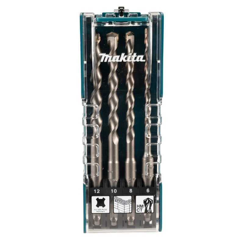 Makita D-74756 T.C.T Hammer Drill Bit Set SDS-PLUS 4PCS Power Tool Accessories