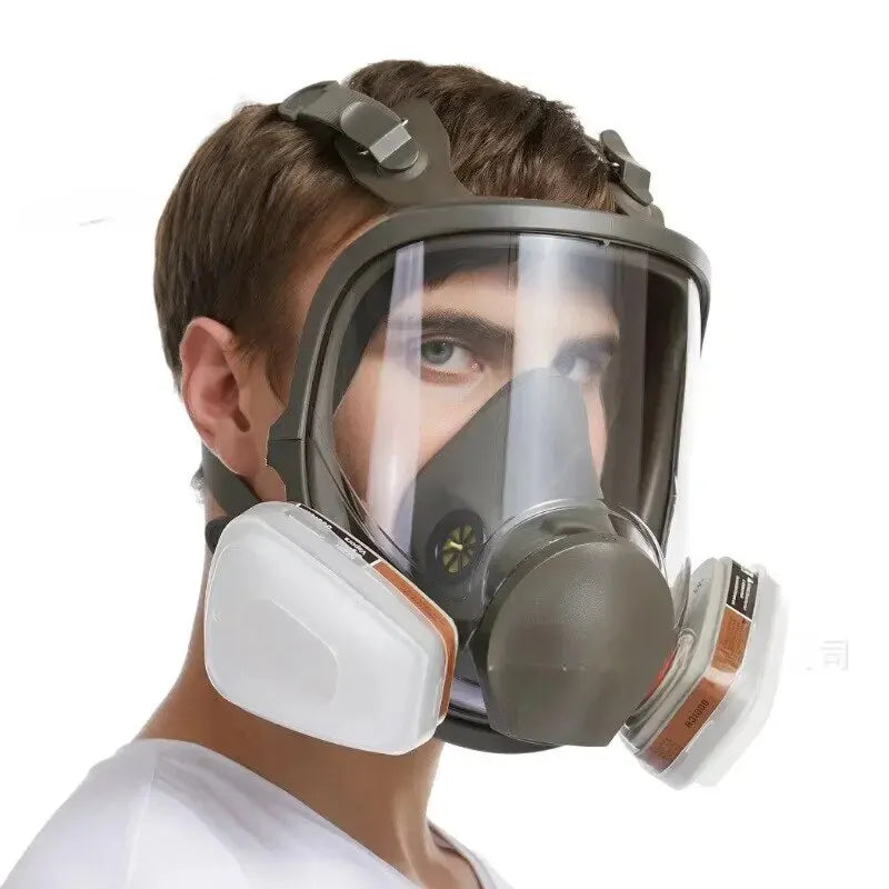 6800 Anti-Fog Gas Mask, Industrial Paint, Spray, Vaccination, Safety, Work, Dust Filter, Full Face Protection with Formaldehyde