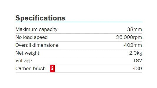 Makita DGD800Z LXT Cordless Die Grinder 18V Lithium Power Tools