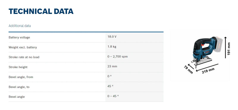BOSCH GST 18V-LI B Cordless JIG Saw 18V Professional Lithium Power Tools 2700SPM Wood Saw