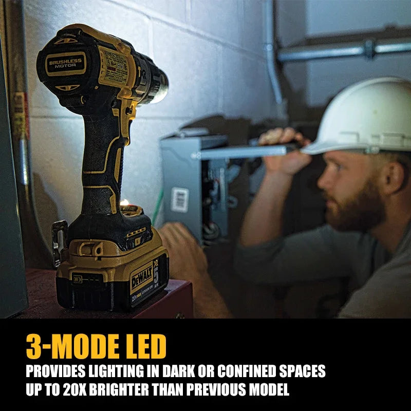 DEWALT DCD996 Brushless Cordless 3-Speed 1/2in Hammer Drill Driver 20V Lithium Power Tools 2000RPM 95NM